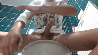 Toilet twink wank gay porn college