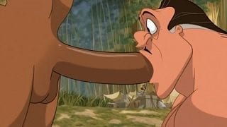 Gay big cock blowjob Tarzan Cartoon porn