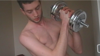 Gym boy nude weight lifting big cock straigh man jerk